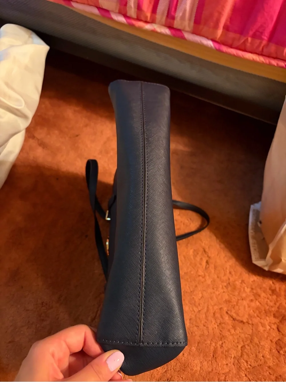 Michael Kors Black Tote with Gold MK Emblem
